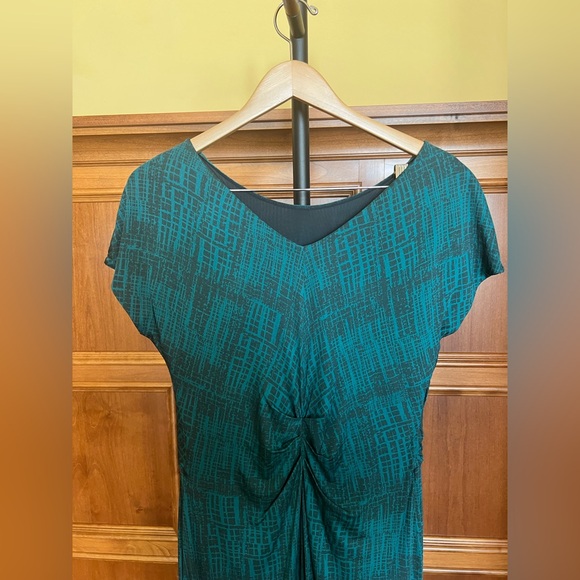 MaxMara Dress Cap Sleeves Emerald Green Size 12 - Picture 7 of 16